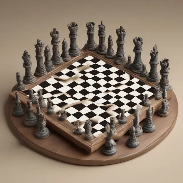 Knights turning into knock-in or knock-out options in a chess game, illustrating their differences and complexities.