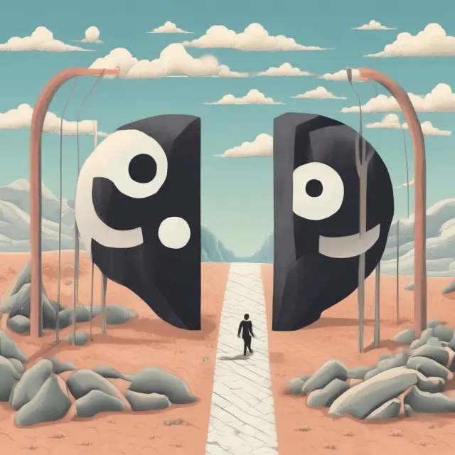 Yin-Yang symbol representing effective and defective barrier options in finance