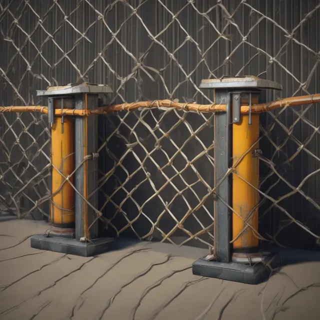 Two interconnected barriers symbolizing double barrier options, representing strategic financial instruments with unique risks and rewards.