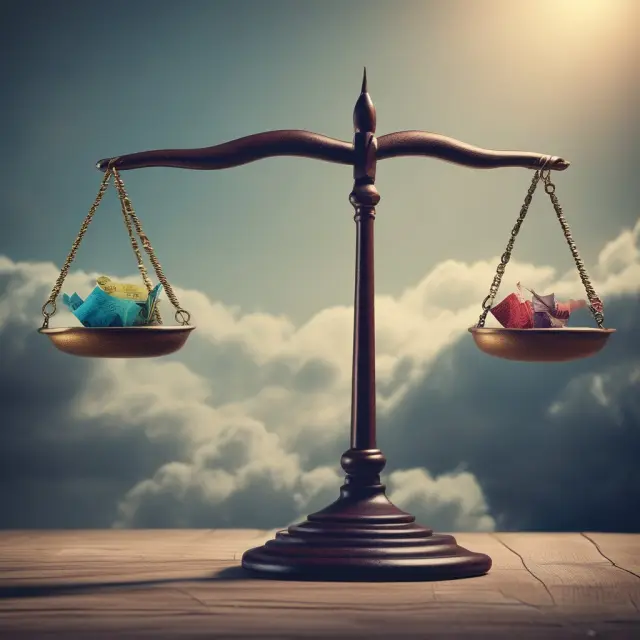 Two scales balancing market gains and losses: Up-market performance vs Down-market capture ratios.