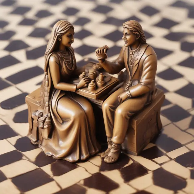 An intricately carved marble chessboard symbolizes the Uniform Premarital and Marital Agreements Act (UPMAA) provisions: Divorce, Property, Spousal Support, Business Ownership, Debts, & Custody.