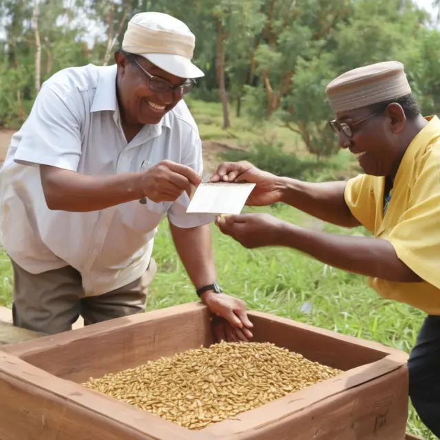 Property owner handing over title deed to an UPREIT in exchange for UPREIT units (golden seeds) representing tax-deferred growth