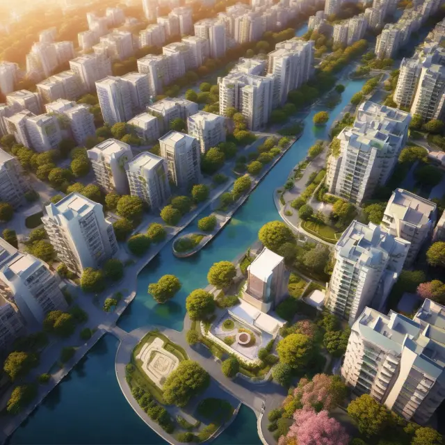 A lush garden filled with various REIT structures blooming under IRC rules, symbolizing the creation and growth of an UPREIT