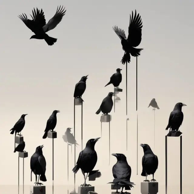An image comparing the upside gap two crows and three black crows patterns, with a bullish candle, a bearish gap, and long-bodied bearsish candles