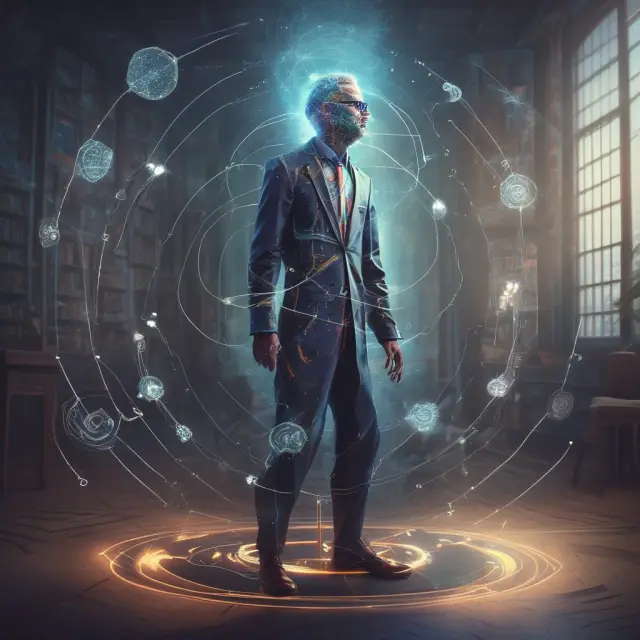 An image of an upstart person evolving into Upstart, a game-changing fintech platform.