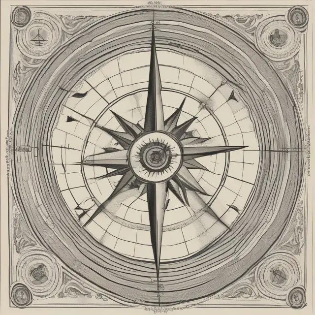 A compass with a UCCI logo at its center represents various gears symbolizing LNG, pipeline, onshore, and offshore projects. The needle points towards 