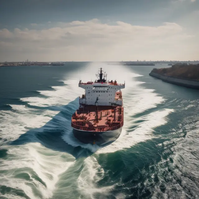 An upstream operator steers their ship through choppy waters filled with competing vessels, battling regulations and technological changes in the background