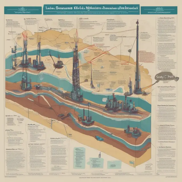 A woven tapestry illustrating various regulations influencing the intricacies of upstream oil and gas operations