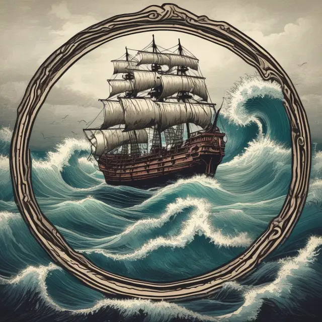 A stock market guardian activates a protective shield, represented by the duration rule, to calm turbulent waters following a significant price decline