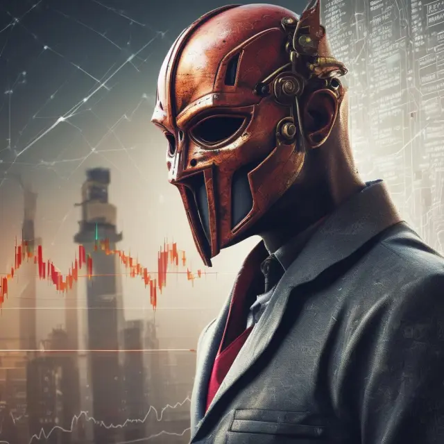 A masked face uncovered by technical indicators, revealing hidden false trends in financial markets