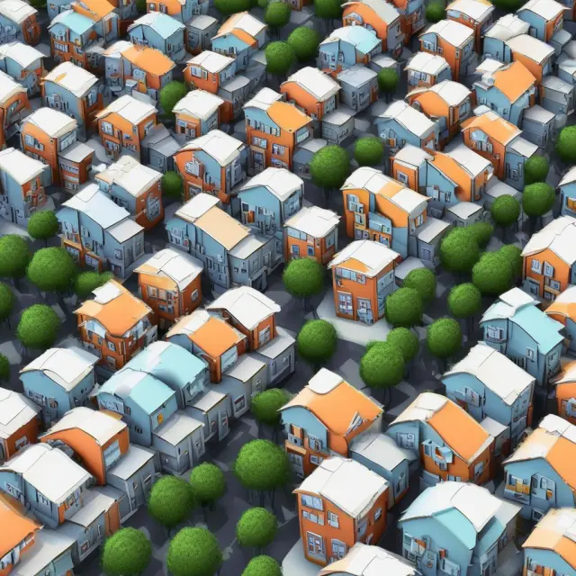 Golden housing vouchers contrasted with silver mortgage deductions, symbolizing housing policies