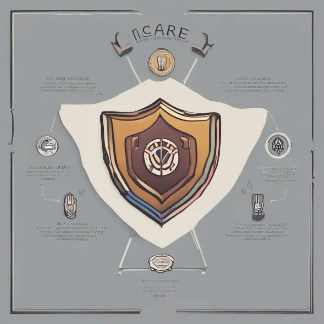 An image of a shield representing integrity, an anchored tree symbolizing commitment, a megaphone for advocacy, a handshake for respect, and a trophy illustrating excellence
