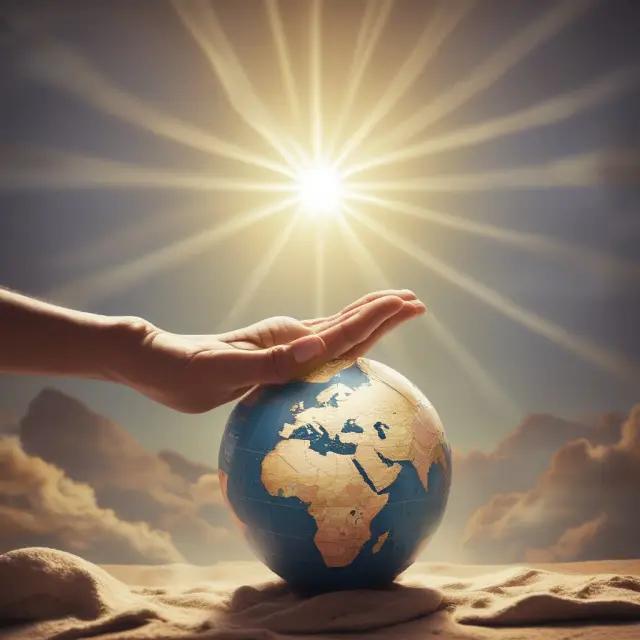 Globe symbolizes international aid, USAID