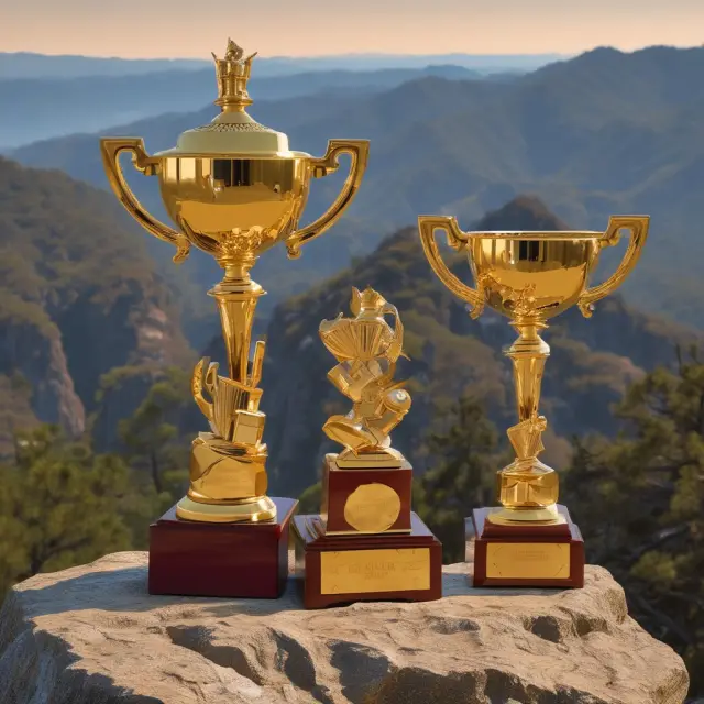 Mountain of golden trophies symbolizing the Marshall School of Business