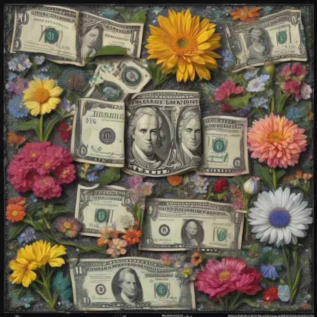 An image depicting the evolution of the U.S. Dollar Index, represented by flowers blooming over time.