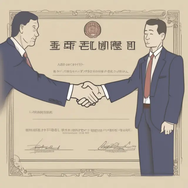 Image of a handshake between two people beneath an occupancy certificate