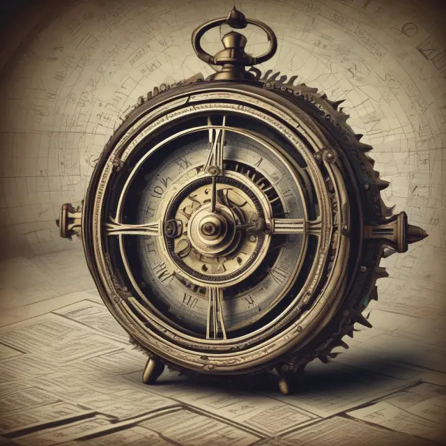 An image of an antique clock