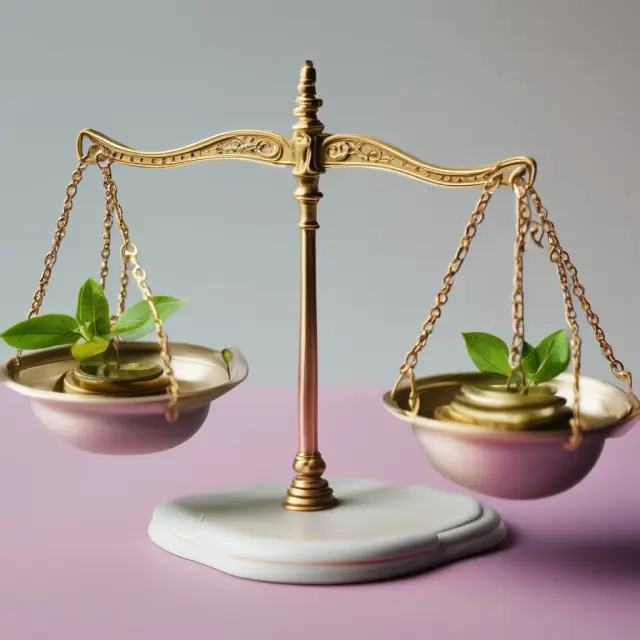 Scales representing advantages (Pros) and disadvantages (Cons) of useful life estimation for asset management and tax planning