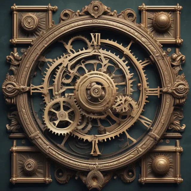 A clock with adjustable gears and cogs depicting the adaptability of useful life estimation processes for businesses