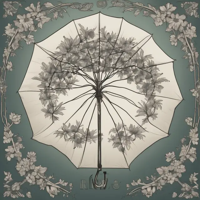 An umbrella with branches carrying symbols for the IRS, U.S. Mint, Bureau of Public Debt, and Office of the Comptroller of Currency