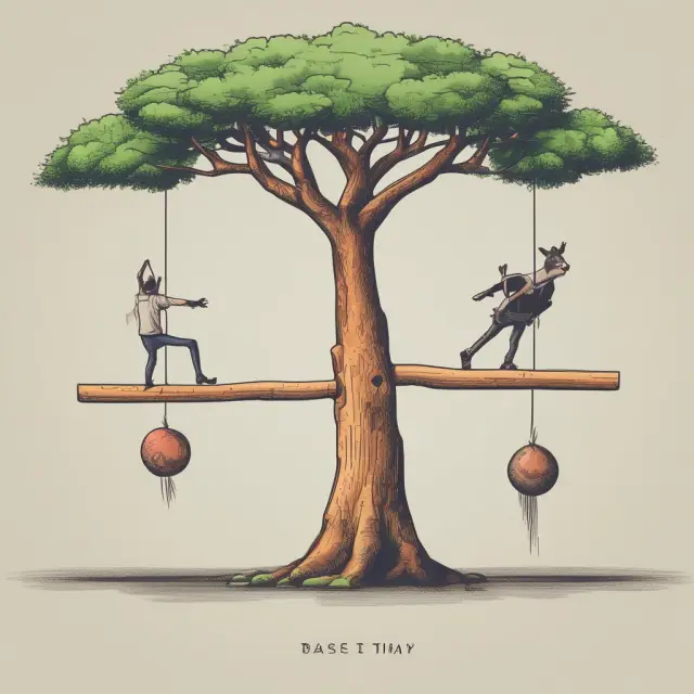 A seesaw with a stable UST bond on one side (low yield) and a volatile UST bond on the other (higher yield), representing risk vs. return in UST securities