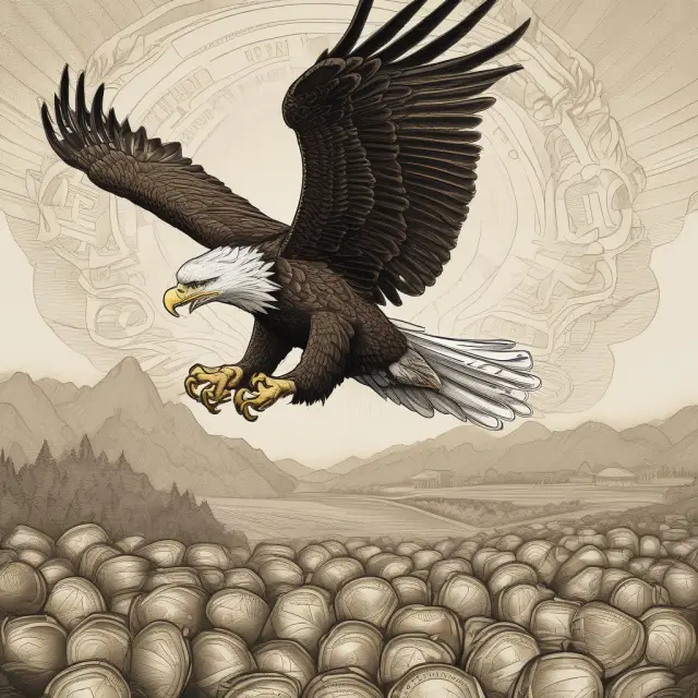 An eagle carrying an 