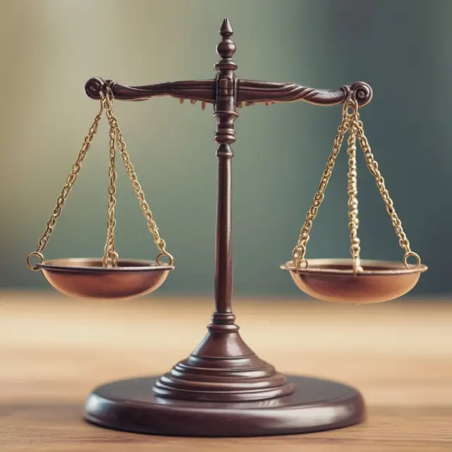 A patient and an insurance company standing at opposite ends of a balance scale, with UCR fees represented by weights shifting the balance