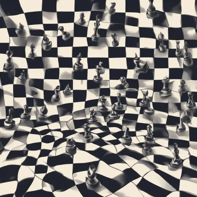 Medicare fee schedule on a chessboard depicting UCR fees as moves between Medicare beneficiaries and healthcare providers