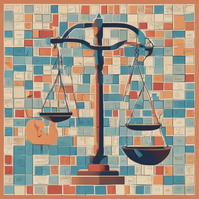 Providers weighing Usual, Customary, and Reasonable (UCR) fees on a Medicare mosaic, ensuring fairness and transparency in healthcare financing.
