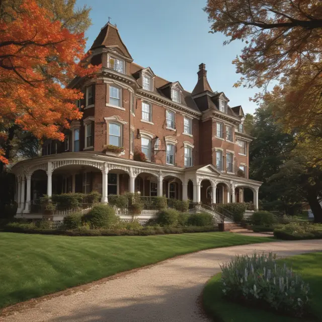 An image of a prosperous bed-and-breakfast business managed by a caretaker under usufruct arrangement, emphasizing efficient estate planning during absence or incapacity