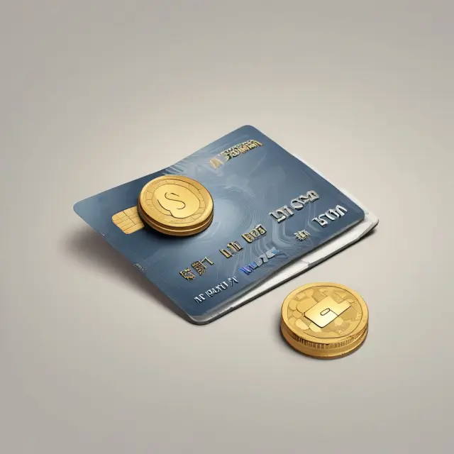 An image of a credit card with a golden usurer