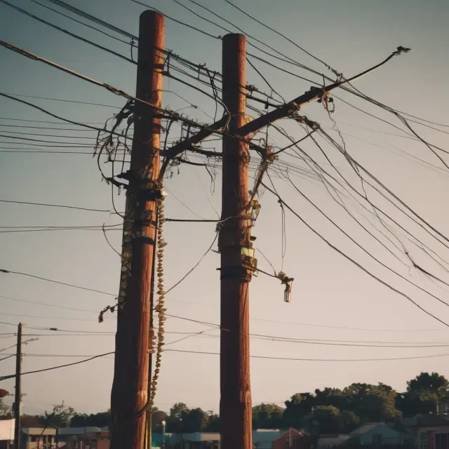 Image of a golden utility pole representing utilities sector