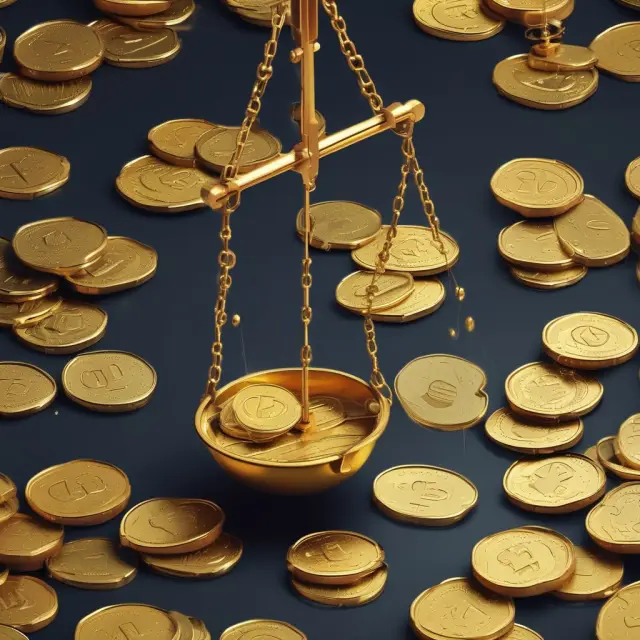 Gold scales with coins symbolizing gross revenue tilted toward investors, versus a leaking bucket illustrating operational expenses and net revenue pledges.