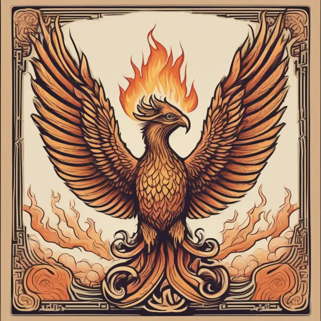 An image of a majestic phoenix emerging from flames, representing the swift and powerful rebirth of economies following sharp declines.
