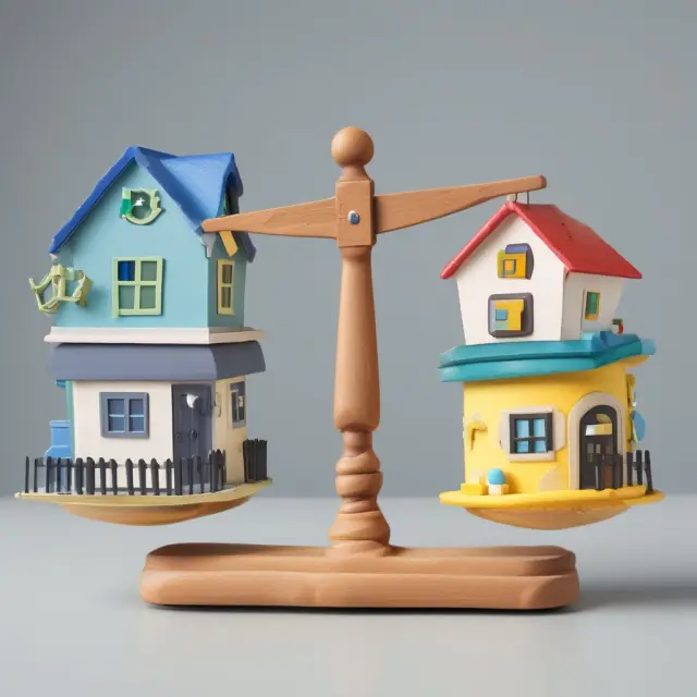 Balancing scale representing vacancy rates in real estate
