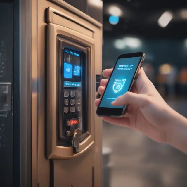 Virtual vault opening, revealing tokens for contactless payments and e-commerce transactions, secured by a digital key (validation code)