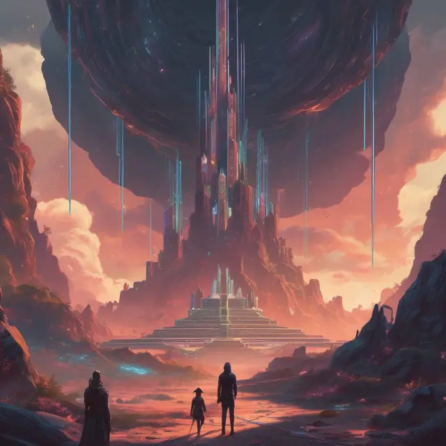 Valoren guardians surround a secure data fortress, symbolizing protection of confidential financial information