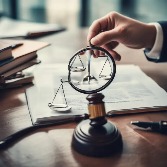 Policyholder assessing insurance policies using a magnifying glass and balance scale: ACV vs Replacement Cost, Stated Value, Agreed Value, and Market Value clauses