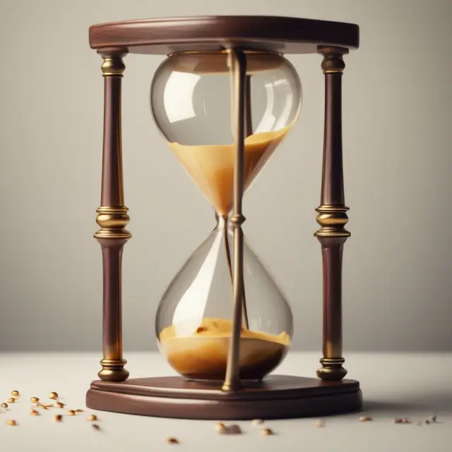 Golden hourglass illustrating annuities