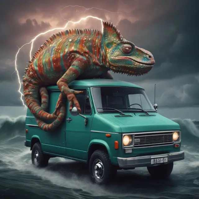 Chameleon VAN navigating the internet era, symbolizing adaptability to challenges through focus on industry verticals and value-added services