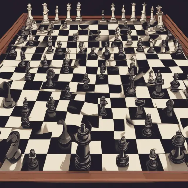 A chessboard with two resellers - one building a unique solution by adding pieces, the other selling stockpiled items - representing VARs and traditional resellers.