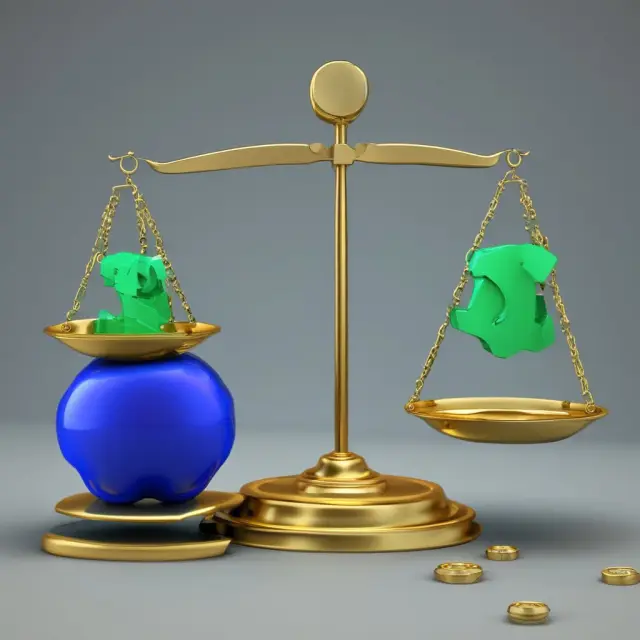 Image of three scales representing Value Change, P/E Ratio, and Market Capitalization for comparison in financial analysis.