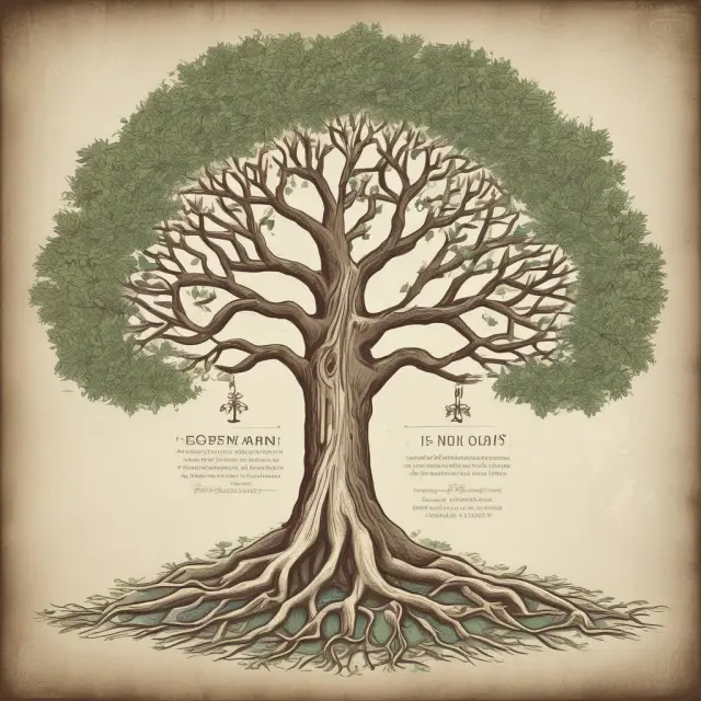 A tree with interconnected roots representing use value (functions), exchange value (currency), esteem value (crown), and emotional value (leaves)
