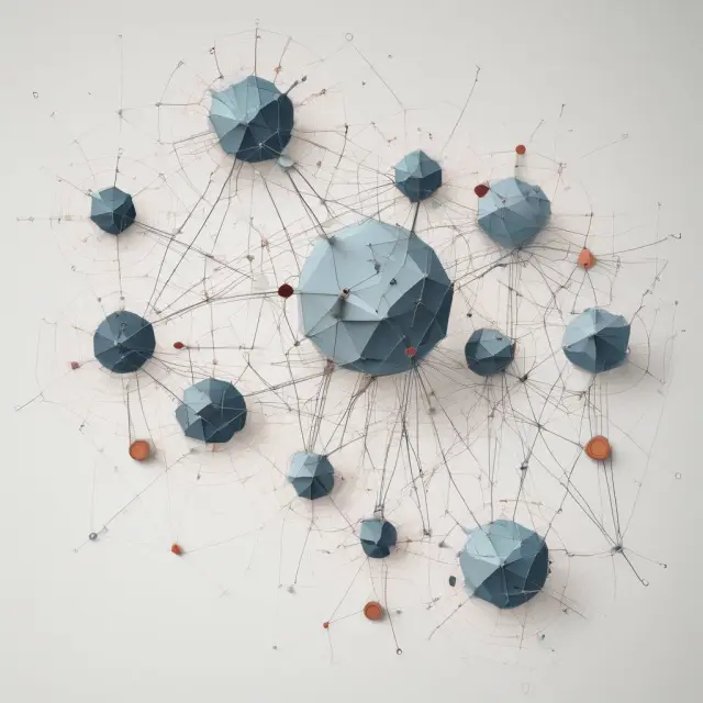 A starry night sky filled with constellations representing various business scenarios, connected by lines that symbolize value network relationships