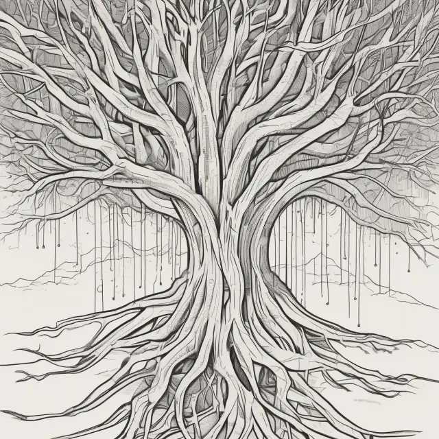 A vibrant, interconnected network of tree roots symbolizing the benefits and advantages of value networks