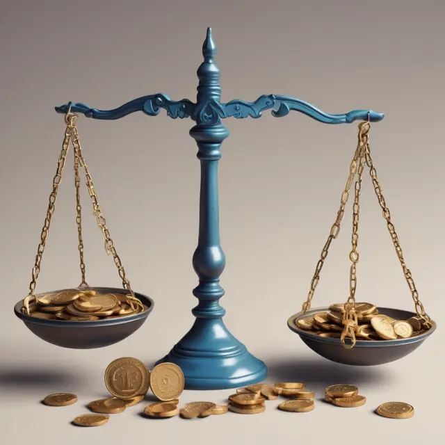 Balance scale displaying coins for actual losses, insurance, risk mitigation costs, and administrative expenses