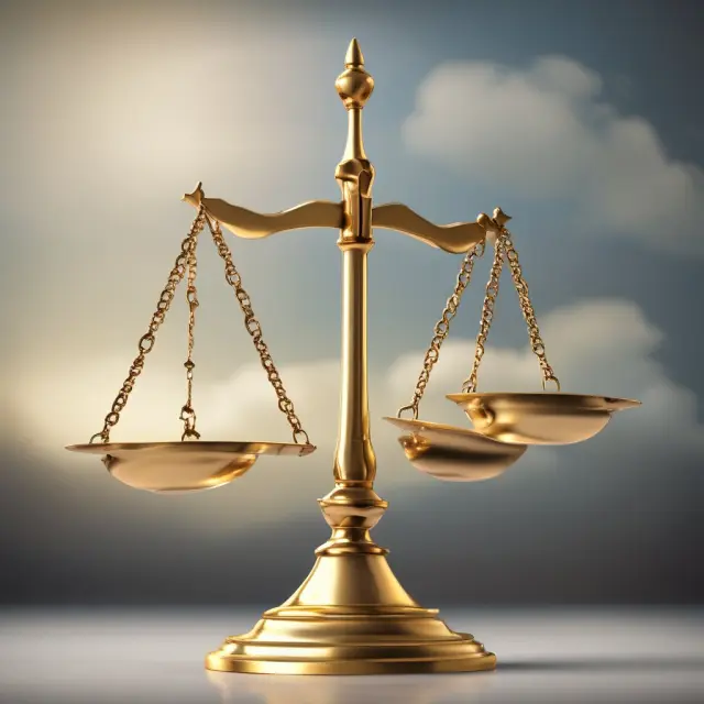 A golden scale weighing insurance policies against actual losses to represent the Value of Risk methodology in efficient risk management