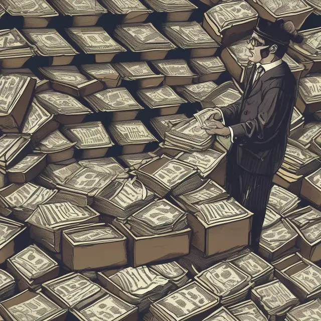 Image: Value investors meticulously examining financial data to discover undervalued assets