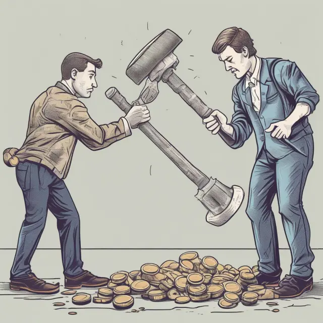 Two investors: one adjusts investment amount based on portfolio value (Value Averaging), while the other maintains consistent fixed investments (Dollar-Cost Averaging).