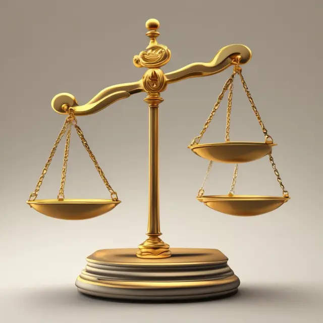A golden scale representing economic value added. Net Operating Profit (NOPAT) is displayed on one side, and the Cost of Capital is on the other side. The balanced scales signify a positive EVA.